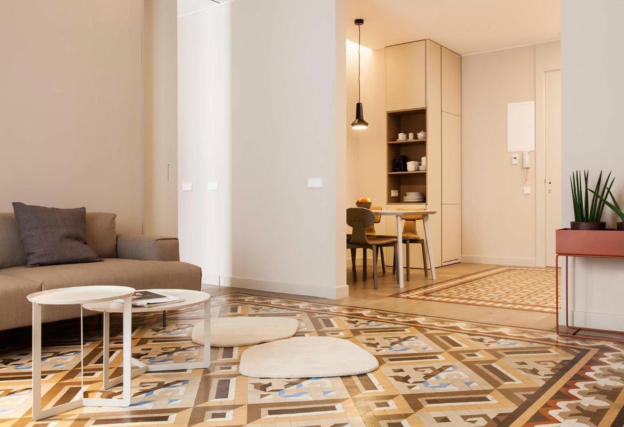 デスティナシオンbcn ウニベルシタット アパートメンツ バルセロナ 部屋 写真